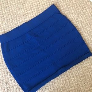 Blue pencil bodycon skirt
